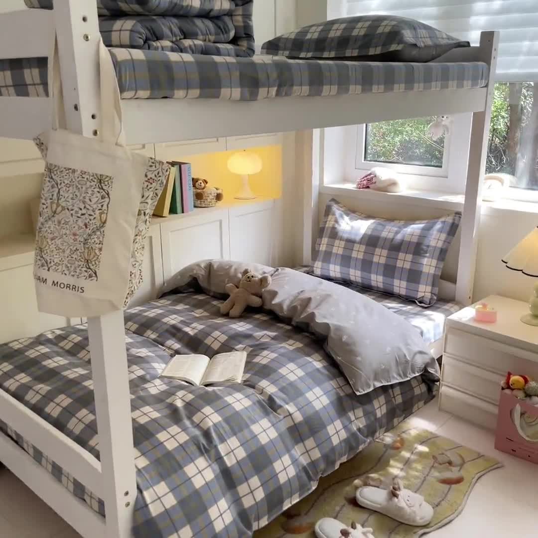 91家纺网 家纺一手货源 找家纺 铭成 2024新款全棉印花三件套 朗阁