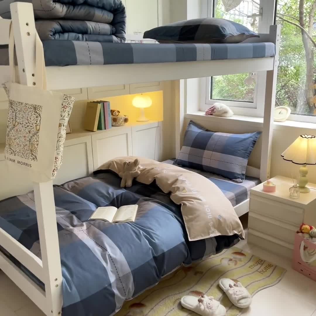 91家纺网 家纺一手货源 找家纺 铭成 2024新款全棉印花三件套 赫伯特