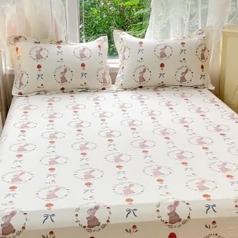 91家纺网 家纺一手货源 找家纺 （总）金鑫汇 2023新款喷气全棉单床笠