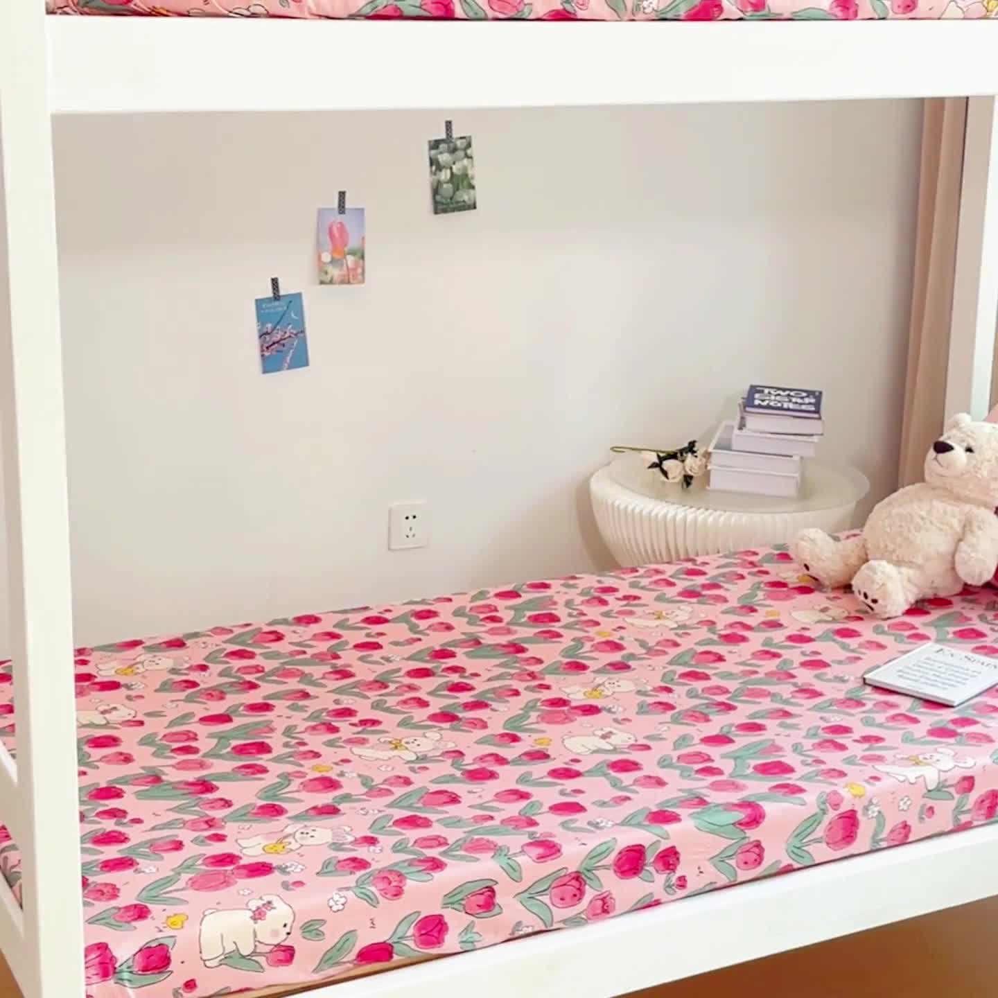 91家纺网 家纺一手货源 找家纺 金丝鸟 2023新款全棉全包床笠学生系列 馥郁