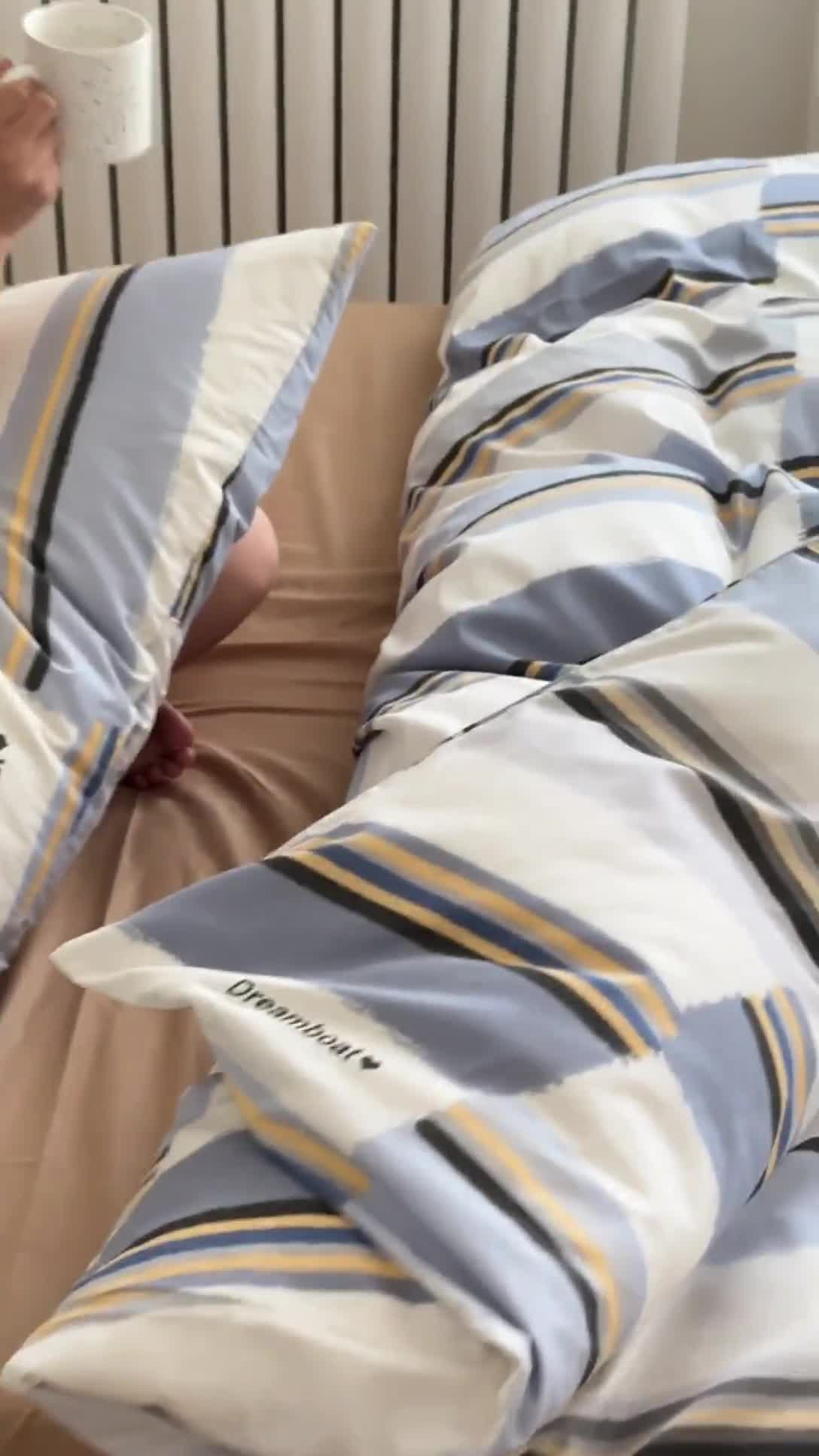 91家纺网 家纺一手货源 找家纺 昔可家纺 2023新款北欧风全棉四件套 荷兰印象