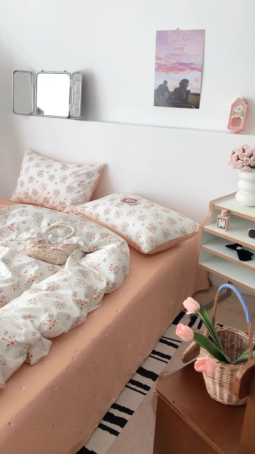 91家纺网 家纺一手货源 找家纺 昔可 2023新款学生季全棉四件套-小花系列 柏林少女