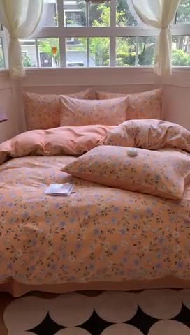 91家纺网 家纺一手货源 找家纺 澳萝拉 2023新款磨毛四件套-花卉系列 暗香