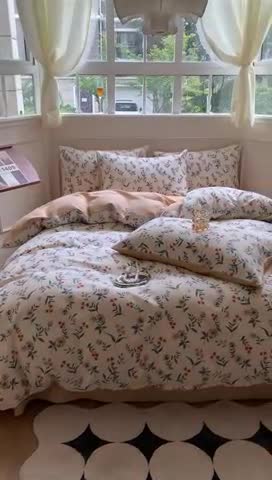 91家纺网 家纺一手货源 找家纺 澳萝拉 2023新款磨毛四件套-花卉系列 心意