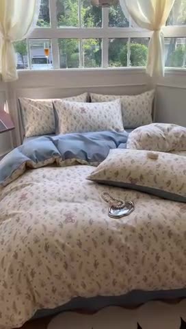 91家纺网 家纺一手货源 找家纺 澳萝拉 2023新款磨毛四件套-花卉系列 薰衣草