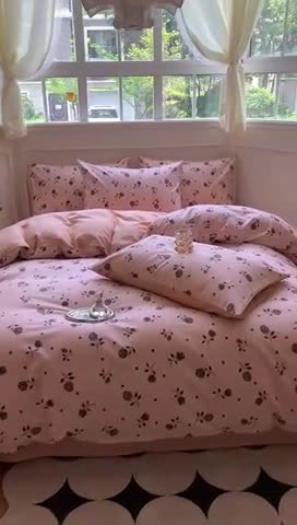 91家纺网 家纺一手货源 找家纺 澳萝拉 2023新款磨毛四件套-花卉系列 缨姿