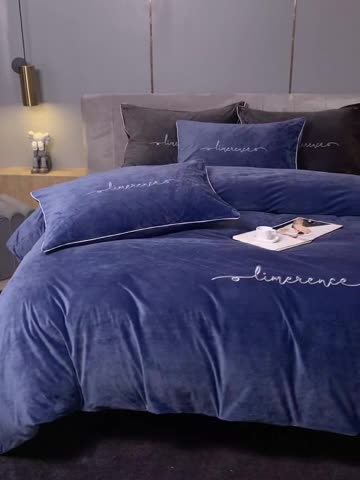 91家纺网 家纺一手货源 找家纺 （总）瑞驰家纺 2023新款A类婴儿绒加厚保暖四件套