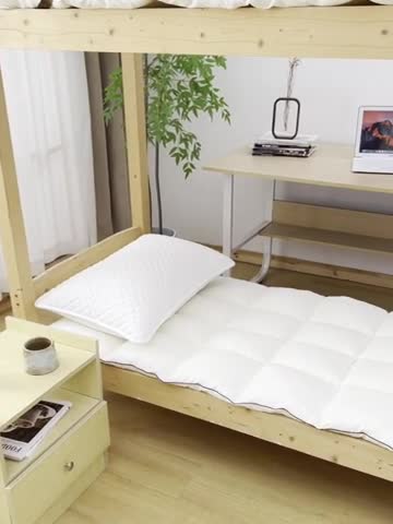 91家纺网 家纺一手货源 找家纺 梦舒羽 2025新款学生床垫宿舍单人垫被双人褥垫 米白色-亲肤床垫