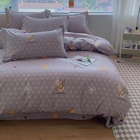 91家纺网 家纺一手货源 找家纺 宇淳国际 2023新款加厚植物羊绒四件套 杜勒里