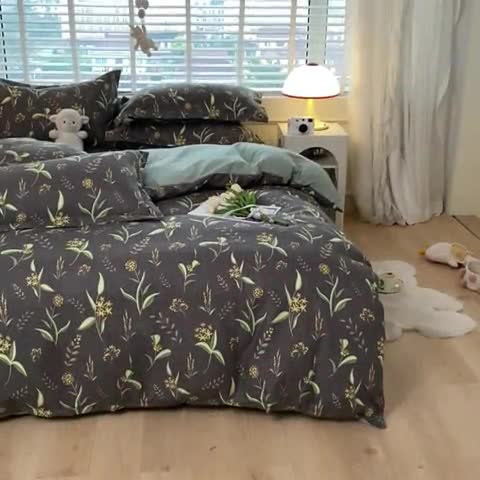 91家纺网 家纺一手货源 找家纺 宇淳国际 2023新款加厚植物羊绒四件套 安娜恋曲