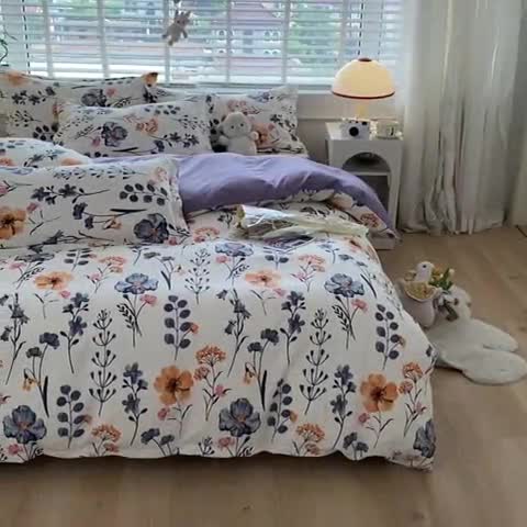 91家纺网 家纺一手货源 找家纺 宇淳国际 2023新款加厚植物羊绒四件套 诗情画意