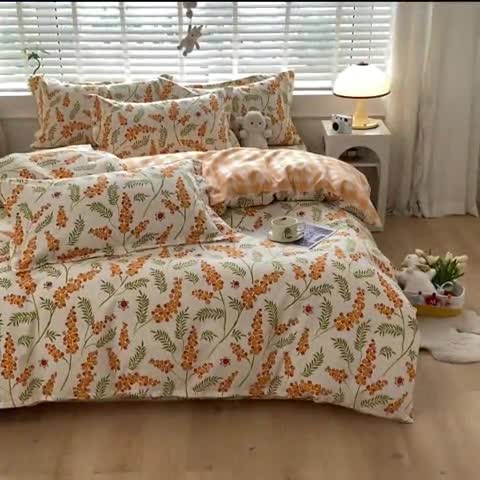 91家纺网 家纺一手货源 找家纺 宇淳国际 2023新款加厚植物羊绒四件套 绚丽幻想