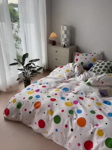 91家纺网 家纺一手货源 找家纺 怡家居 2023新款全棉四件套7月新花色 气泡