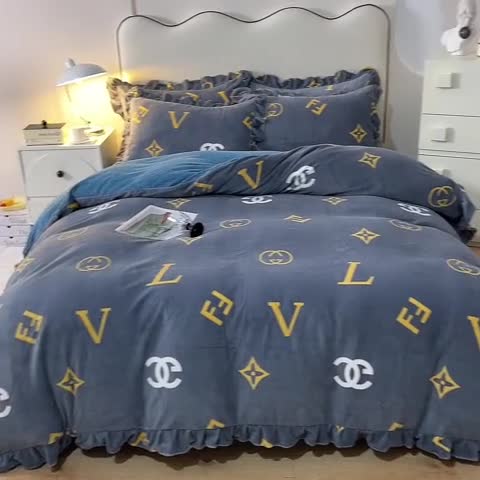 91家纺网 家纺一手货源 找家纺 总甜之梦家纺 2025新款泥点绒印花四件套（任何尺寸都可定做）