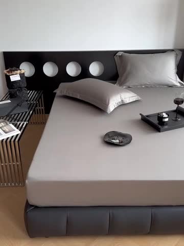 91家纺网 家纺一手货源 找家纺 （总）爱丽丝 2023新款100支新疆全棉长绒棉纯色单品床笠