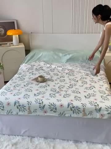 91家纺网 家纺一手货源 找家纺 金鑫汇 2023新款全棉亲肤印花隔脏睡袋 莫妮卡