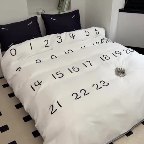 91家纺网 家纺一手货源 找家纺 摩卡 2024新款亲肤四季棉四季款现代简约系列四件套 马吉拉