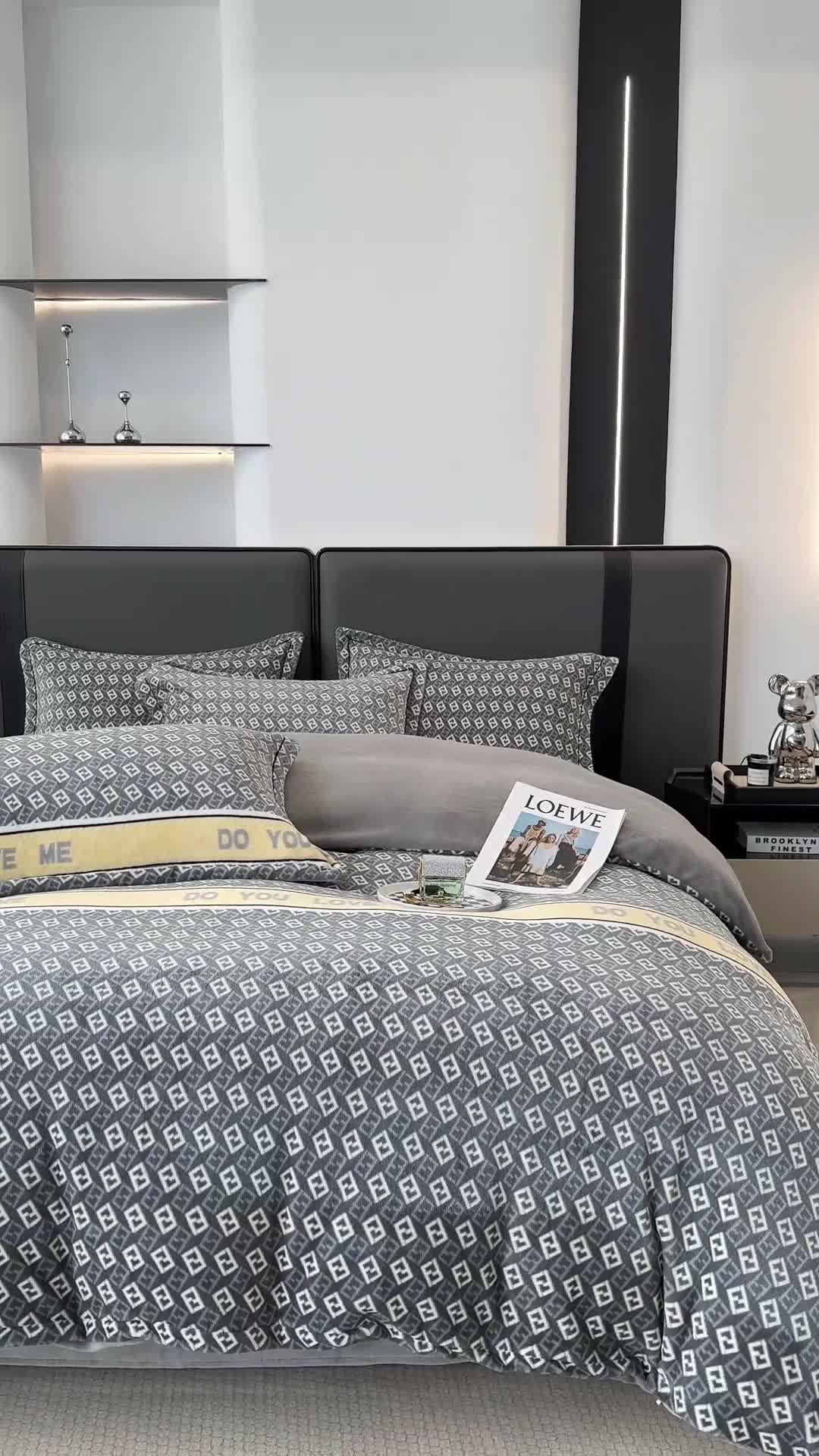 91家纺网 家纺一手货源 找家纺 耀达 2024新款轻奢加厚牛奶绒四件套 荷尔蒙