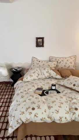 91家纺网 家纺一手货源 找家纺 （总）旷野 2023秋冬磨毛碎花四件套