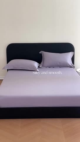 91家纺网 家纺一手货源 找家纺 618家纺 2023新款100支北欧长绒棉单品系列 枕套 纯色薰衣草