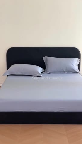 91家纺网 家纺一手货源 找家纺 618家纺 2023新款100支北欧长绒棉单品系列 枕套 纯色紫灰