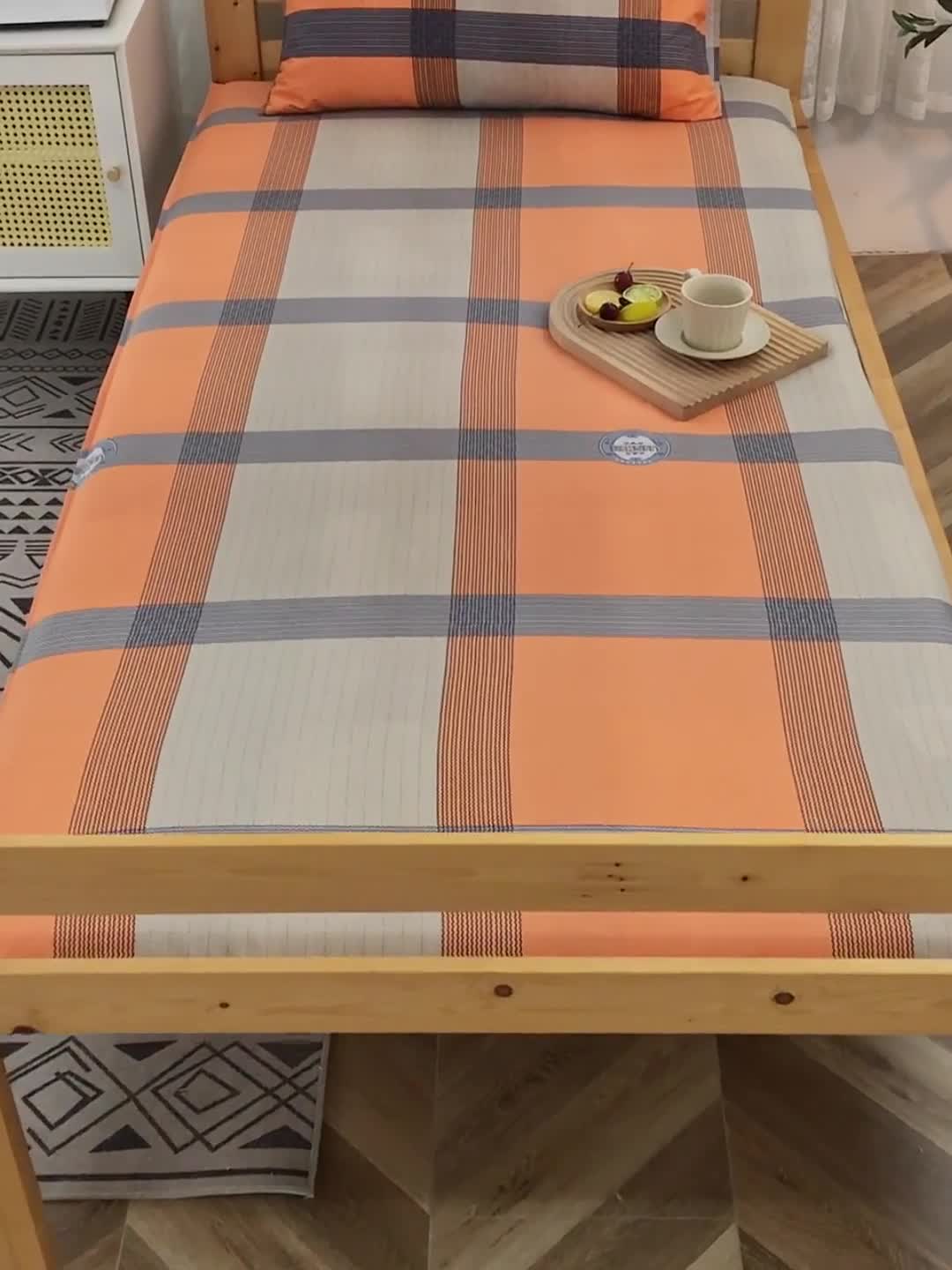 91家纺网 家纺一手货源 找家纺 (总) 首爱 2025新款全棉纯棉床褥套三件套学生宿舍床褥床垫套