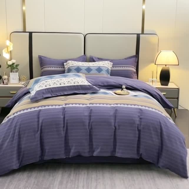 91家纺网 家纺一手货源 找家纺 (总)2024新款格林系多规格活性全棉磨毛四件套保暖加厚纯棉磨毛四件套