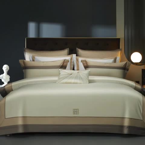 91家纺网 家纺一手货源 找家纺 缔缦 2023新款高端100s刺绣四件套-安琪儿 卡槟