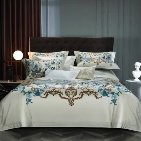 91家纺网 家纺一手货源 找家纺 缔缦 2023新款高端100s数码印花四件套-第五批 斯特蔓