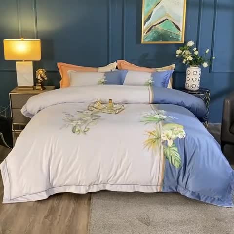 91家纺网 家纺一手货源 找家纺 宜家坊 2023新款高克重高奢云丝绒系列四件套 罗森堡-灰