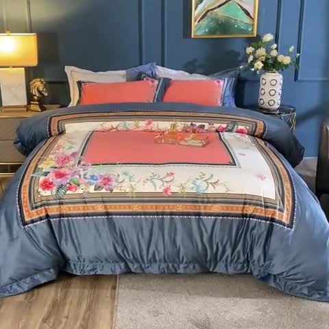 91家纺网 家纺一手货源 找家纺 宜家坊 2023新款高克重高奢云丝绒系列四件套 祖玛珑-兰