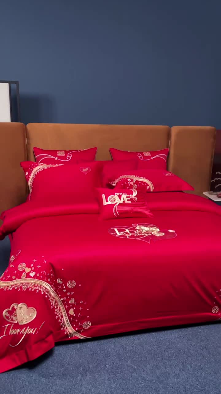 91家纺网 家纺一手货源 找家纺 高大尚 2023秋冬新品长绒棉臻棉系列四件套 花语