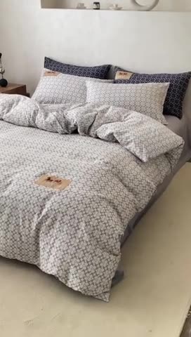 91家纺网 家纺一手货源 找家纺 棉生活 2023新款全棉磨毛四件套