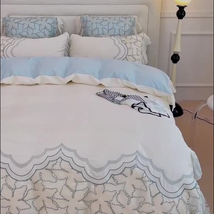 91家纺网 家纺一手货源 找家纺 （总）品家居 2025新款长绒棉四件套-艾米莉