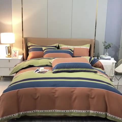 91家纺网 家纺一手货源 找家纺 晶缦 2023新款典雅系全棉活性磨毛多规格单品四件套-被套 印象空间