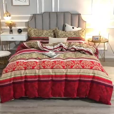 91家纺网 家纺一手货源 找家纺 晶缦 2023新款典雅系全棉活性磨毛多规格单品四件套-被套 唐之韵