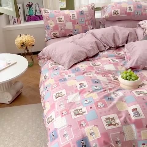 91家纺网 家纺一手货源 找家纺 时年 2023新款全棉印花优选系列四件套 米可庄园