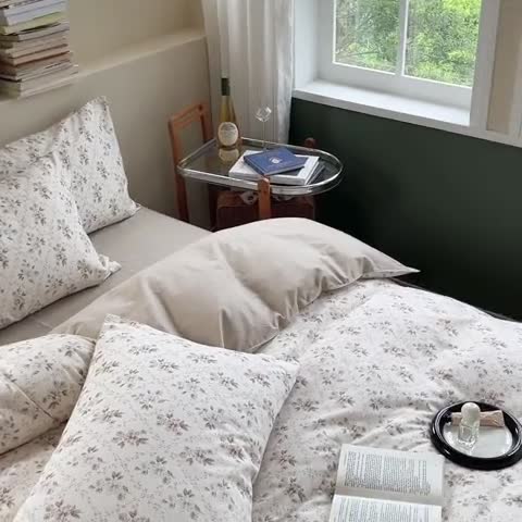 91家纺网 家纺一手货源 找家纺 时年 2023新款全棉印花优选系列四件套 曼塔