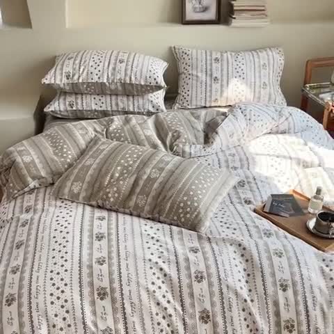 91家纺网 家纺一手货源 找家纺 时年 2023新款全棉印花优选系列四件套 菲尔庄园