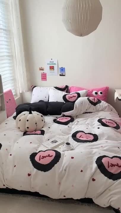 91家纺网 家纺一手货源 找家纺 （总）柚子 2023新款牛奶绒四件套-小众混搭系列