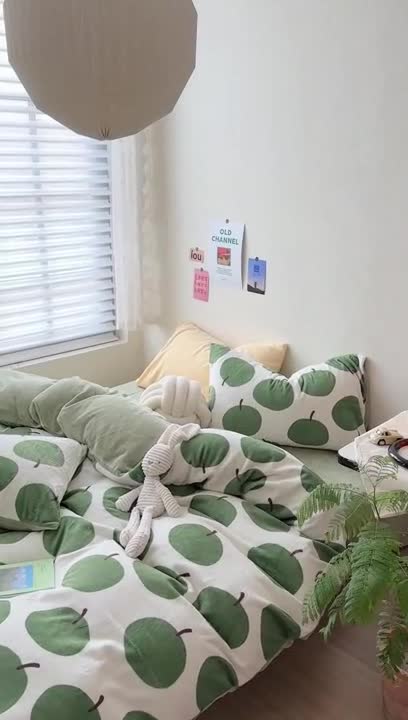 91家纺网 家纺一手货源 找家纺 柚子 2023新款牛奶绒四件套-小众混搭系列 果实