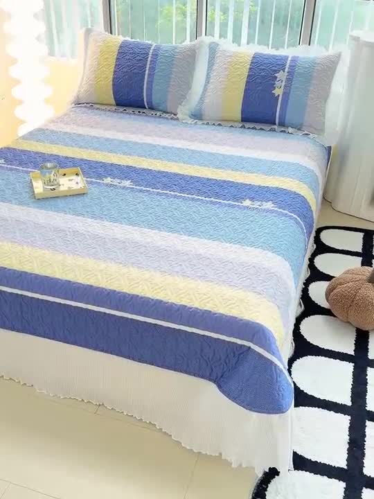 91家纺网 家纺一手货源 找家纺 冬然 2023新款全棉床盖纯棉床盖夹棉床单全棉床单纯棉床单休闲生活