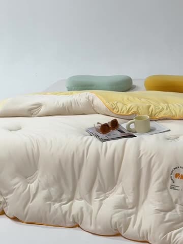 91家纺网 家纺一手货源 找家纺 （总）安莱生活 2023秋冬新品李官奇30%大豆奶芙被