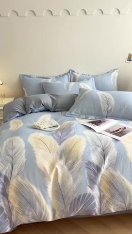 91家纺网 家纺一手货源 找家纺 慕尚 2025新款全棉磨毛印花系列四件套 香染