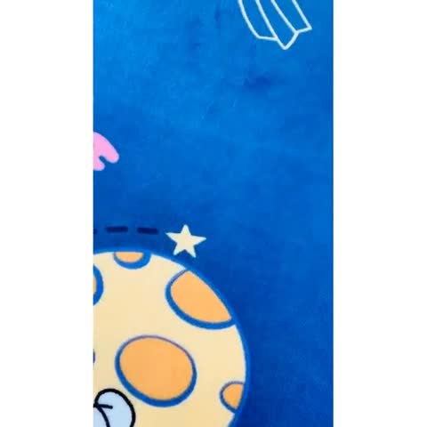 91家纺网 家纺一手货源 找家纺 小虾米 2023新款上下床加厚牛奶绒被套 遨游太空