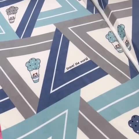 91家纺网 家纺一手货源 找家纺 小虾米 2023新款上下床加厚牛奶绒被套 冰淇淋