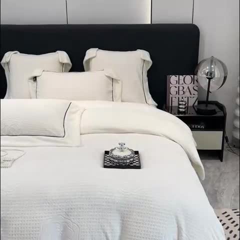 91家纺网 家纺一手货源 找家纺 （总）2025新款牛奶绒雕花四件套-浪漫花艺