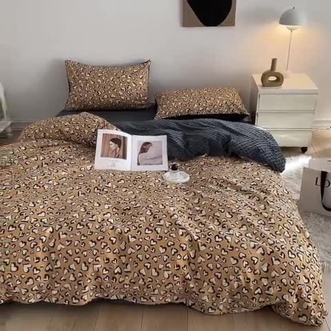 91家纺网 家纺一手货源 找家纺 （总）怡家居 2023新款秋冬棉加豆豆绒印花四件套