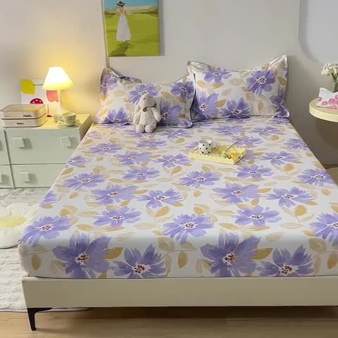 91家纺网 家纺一手货源 找家纺 总甜之梦 新款12868全棉印花系列单床笠（可接缺角异型）