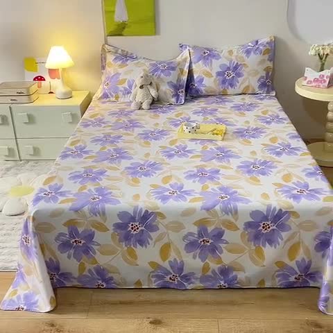 91家纺网 家纺一手货源 找家纺 甜之梦 新款12868全棉定制尺寸印花系列单床单花海